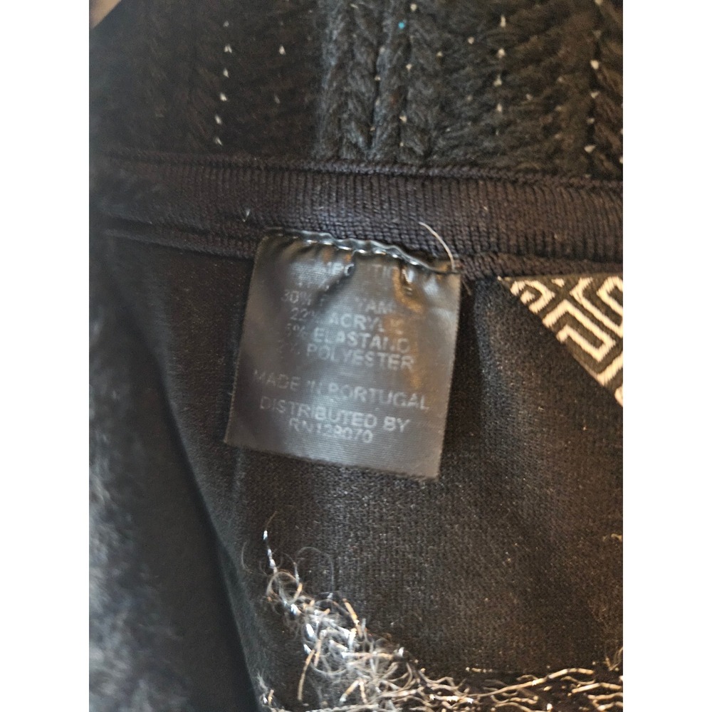 Desigual Patchwork Embroidered Knit Tunic Vest Black Boho Goth Y2K Whimsygoth - Picture 5 of 14